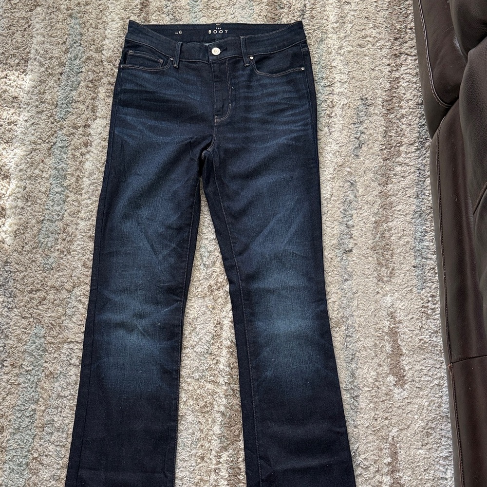 WHBM 6 Women's Deep Blue Boot Cut Jeans